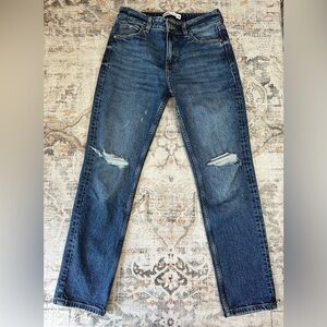 Zara Blue Slim Jeans with Distressed Knees